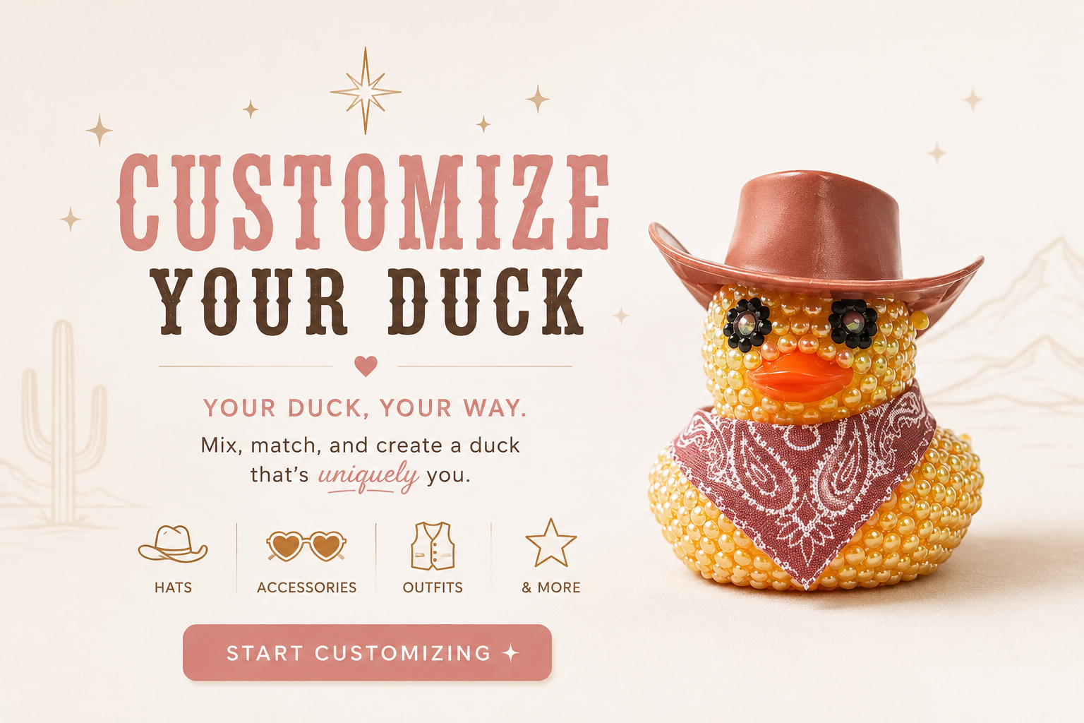 Bedazzled Custom Ducks