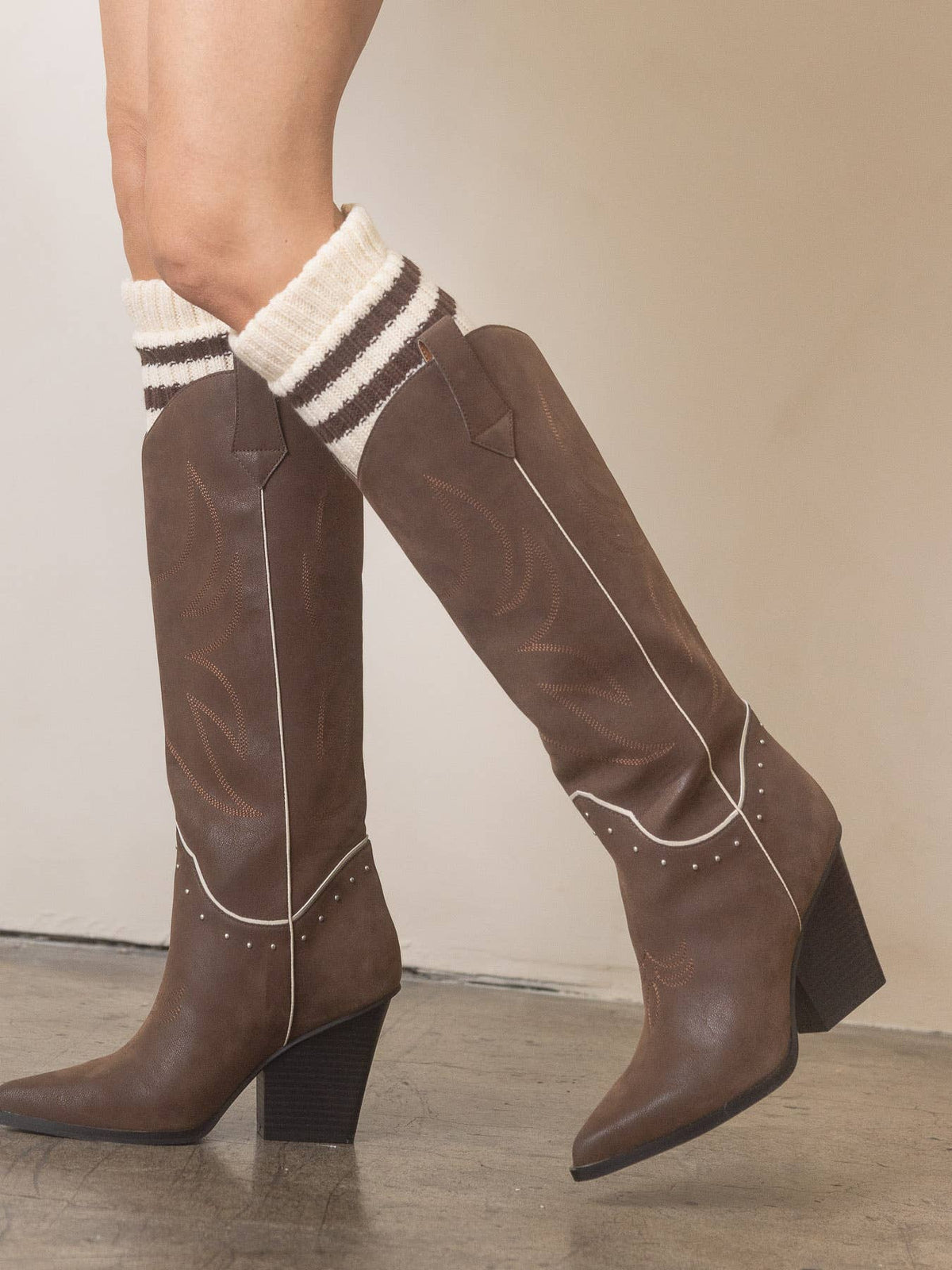 The Ashton | Coffee Cowboy Fall Boot with Flaire