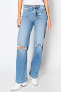 HIGH RISE TUMMY CONTROL  RELAXED STRAIGHT LEG JEANS