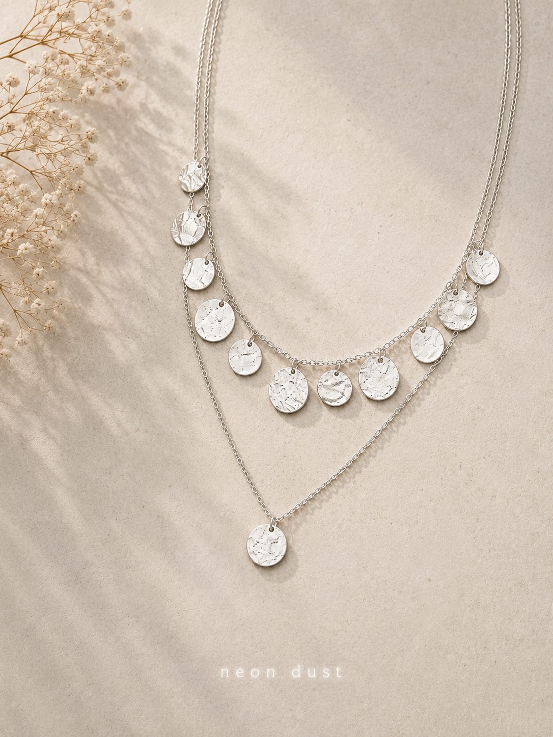 Stardust Layered Coin Necklace