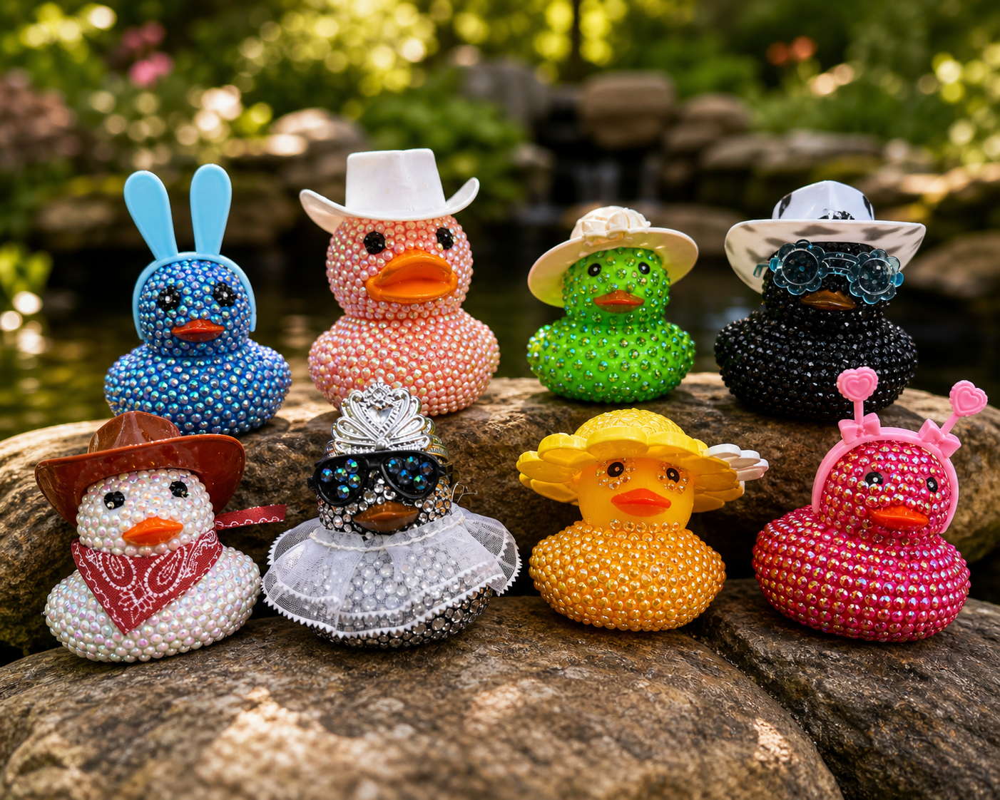 Custom Rhinestone ducks