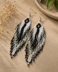 Midnight Dust Beaded Earrings