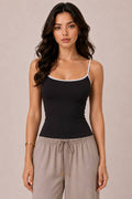 JC57648 - CONTRAST BINDING CAMI TOP