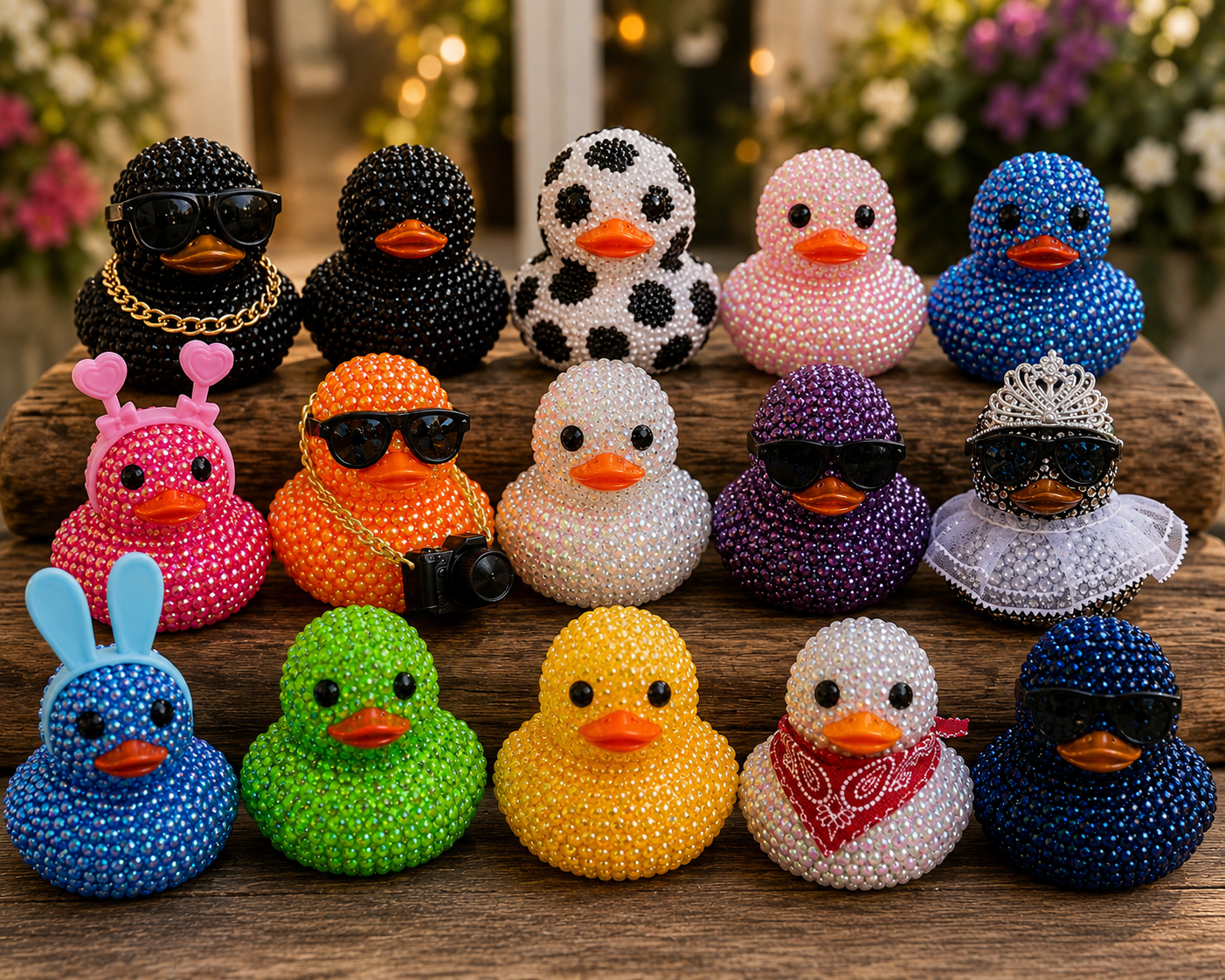Custom Rhinestone ducks