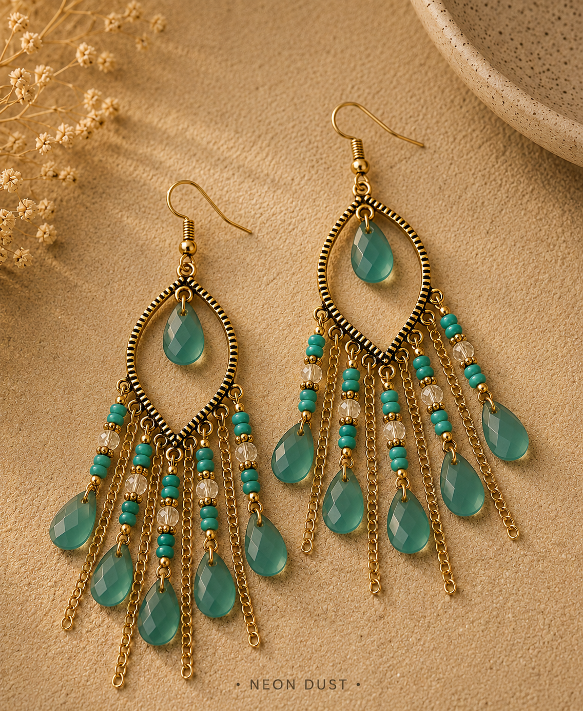 Sea Dust Dangle Earrings