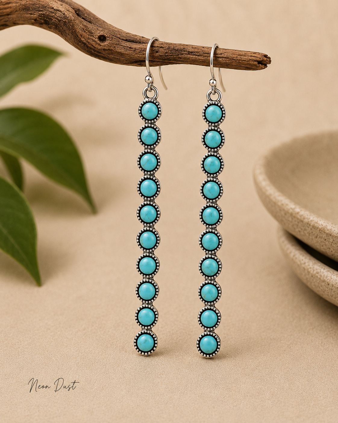 Turquoise Rain Dust Earrings