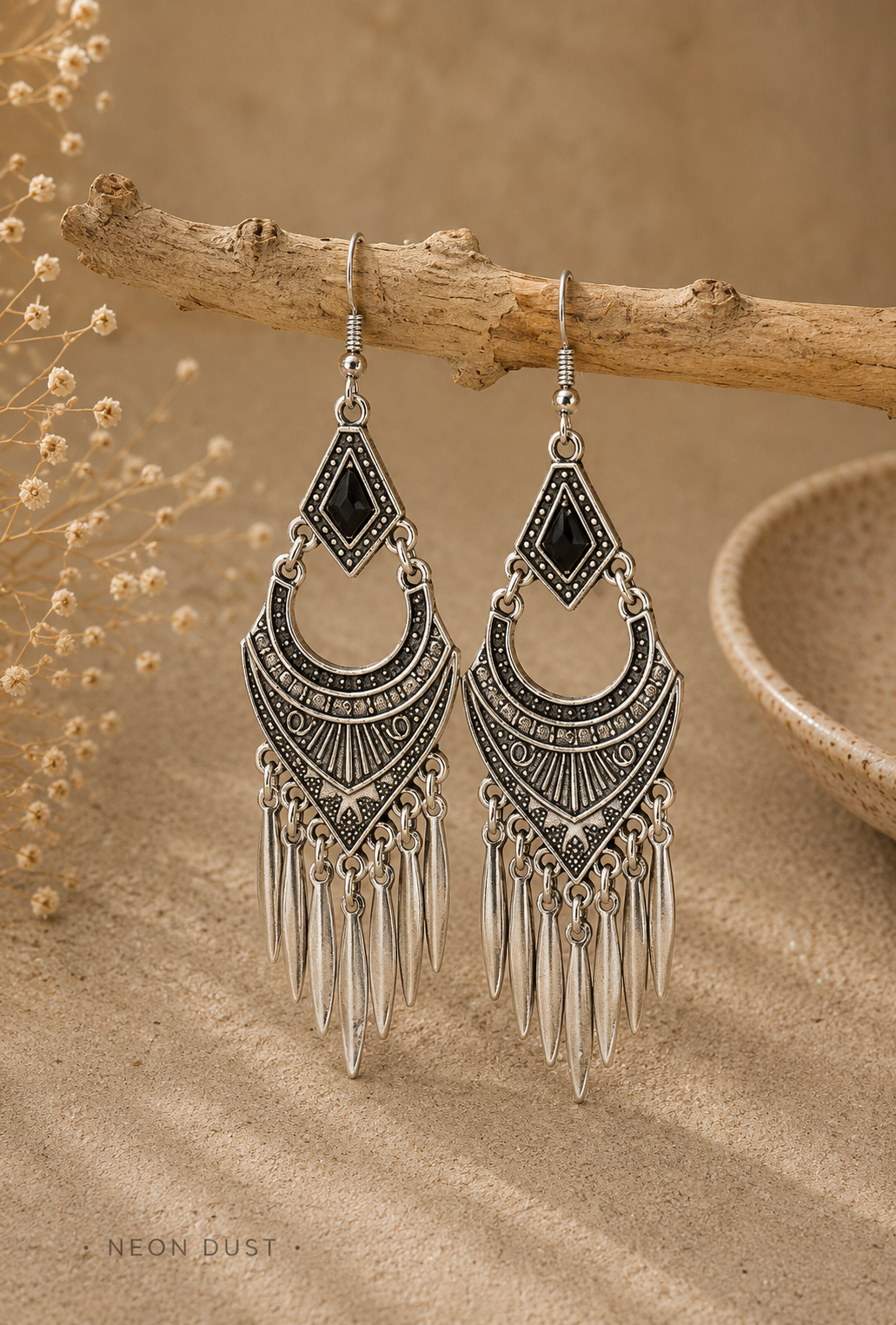 Silver Storm Dangle Earing