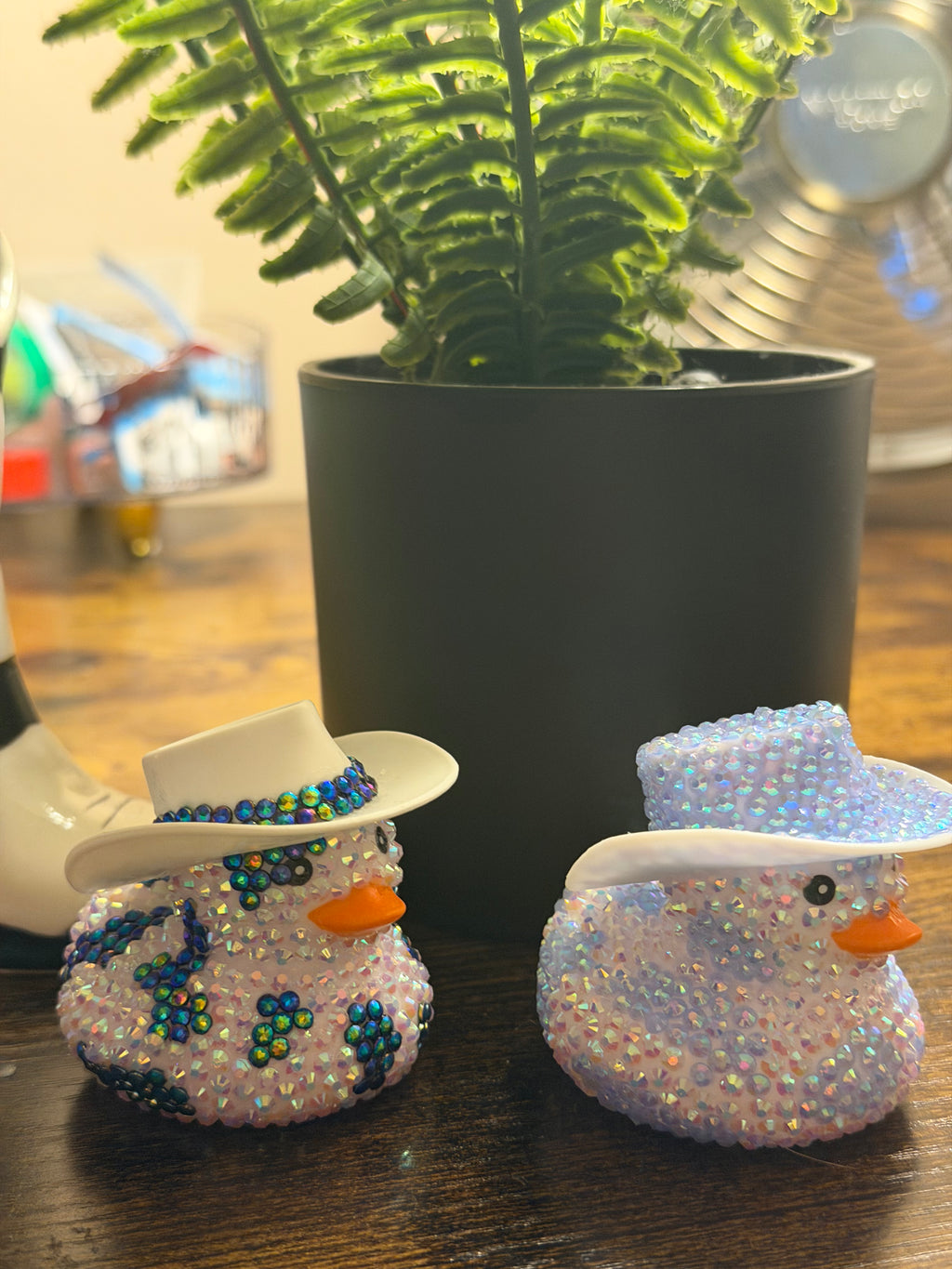 Cow Print Bedazzled Rubber Ducks