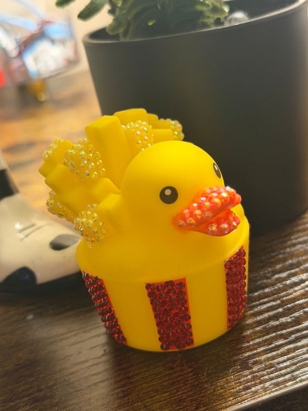 French Fry Bedazzled Rubber Duck