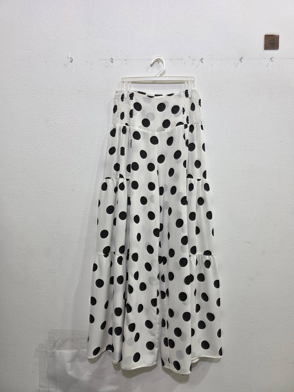 Tiered Polka Dot Wide Leg Pants