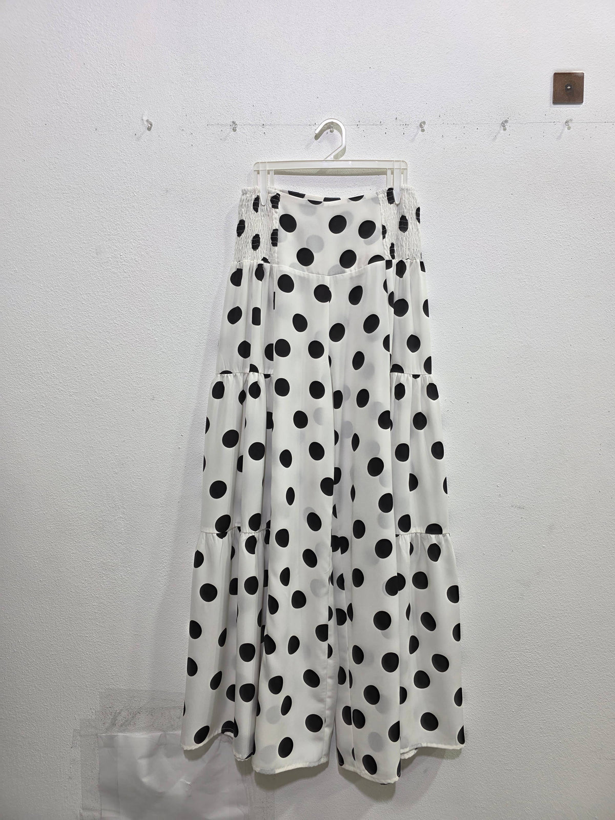 Tiered Polka Dot Wide Leg Pants